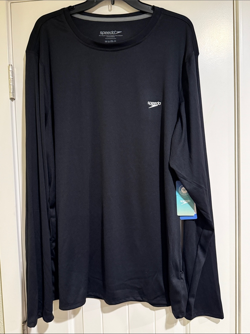 Speedo Men’s Long Sleeve Swim Tee - Black